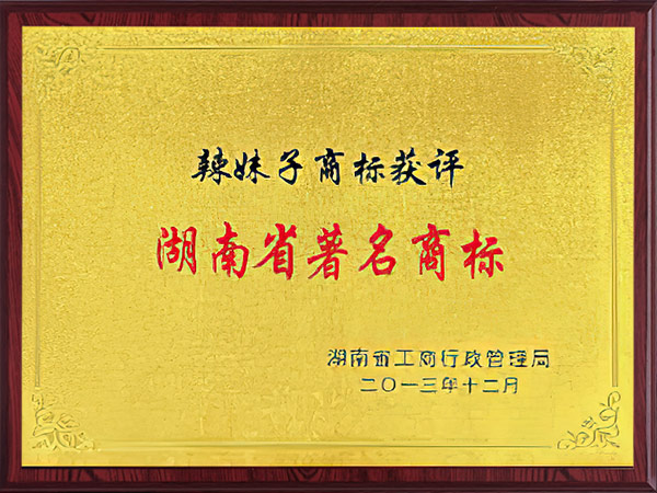 湖南省著名商标2013年